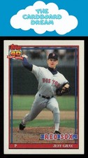 Jeff Gray 1991 Topps #731 RC Rookie Boston Red Sox Baseball Card. rookie card picture