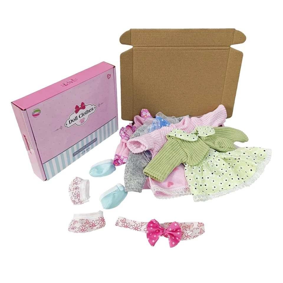 Pack of 6 Alive Lovely Baby Dress Clothes Accessories Gown Outfits Fits for 1... - Image 3 of 4