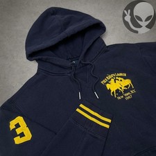 Polo Ralph Lauren Hoodie large navy vintage 90s big pony ny