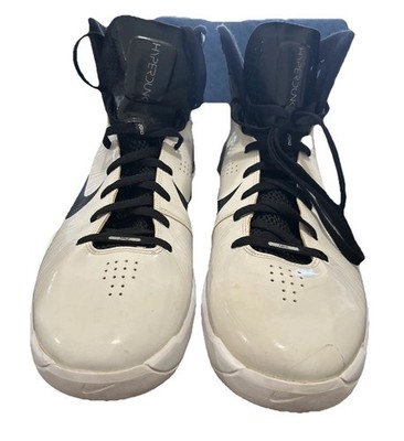 NIKE HYPERDUNK 2010 TB WHITE BLACK METALLIC SILVER 407627-101 SIZE 18