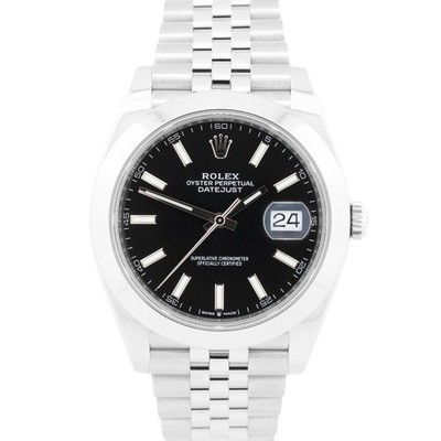 Rolex DateJust 41 BLACK 18K Gold Stainless Steel JUBILEE Smooth 41mm 126300