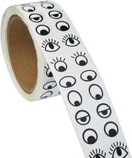Lependor Googly Eye Stickers 2000 Pcs Roll 1.3cm Black White DIY Craft Labels