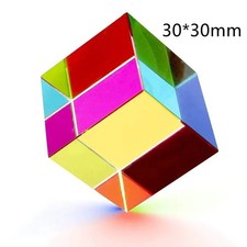 Cmy Mixing Colour Cube Acrylic Cube Prism Office D cor Science Fiction