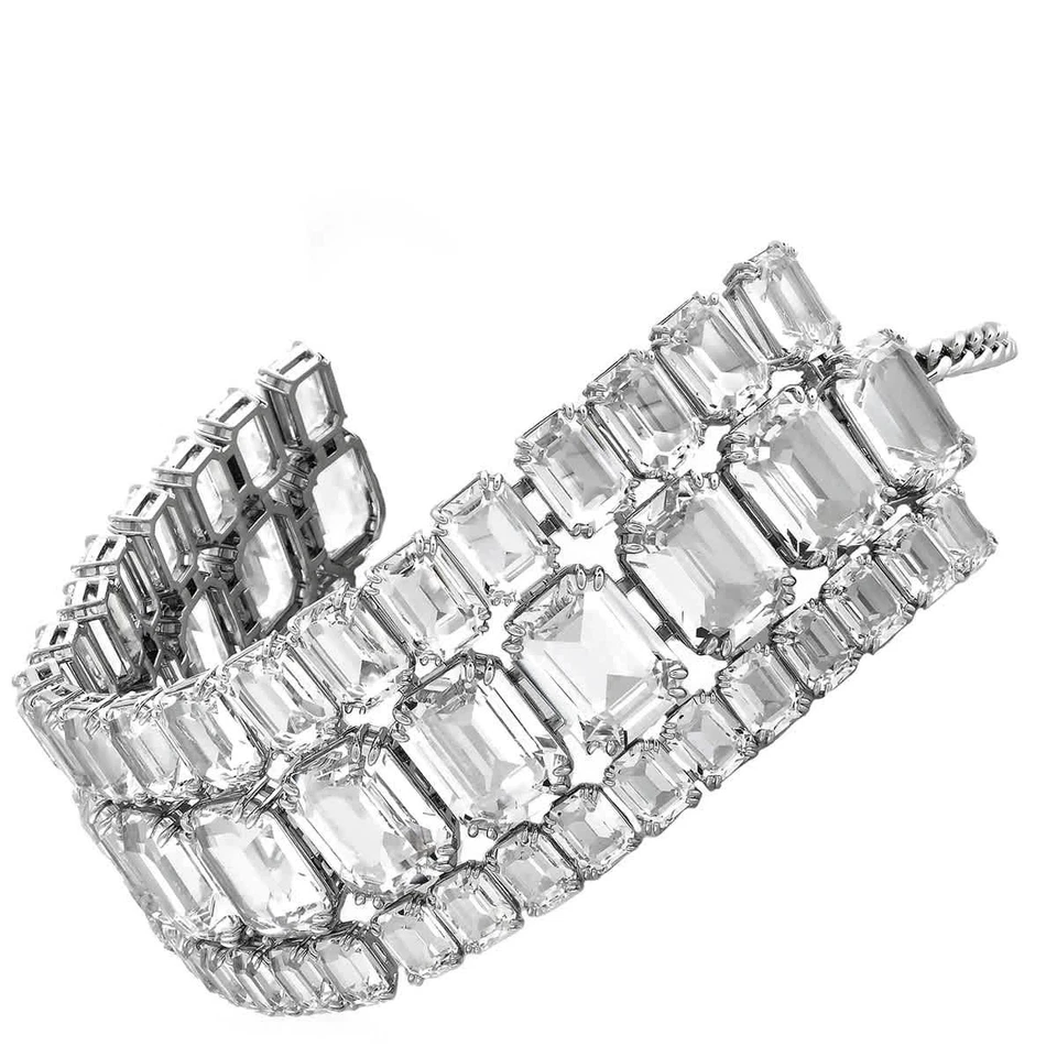 Gargantilla Swarovski Millenia 3 rodio blanco brillante Foto 3 de 4