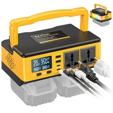 350W Power Inverter Compatible with Dewalt: Portable Battery Adapter Phone Ch...