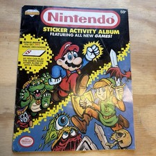 Vintage 1989 Nintendo Sticker Activity Album Diamond Publishing Mario Link 59c