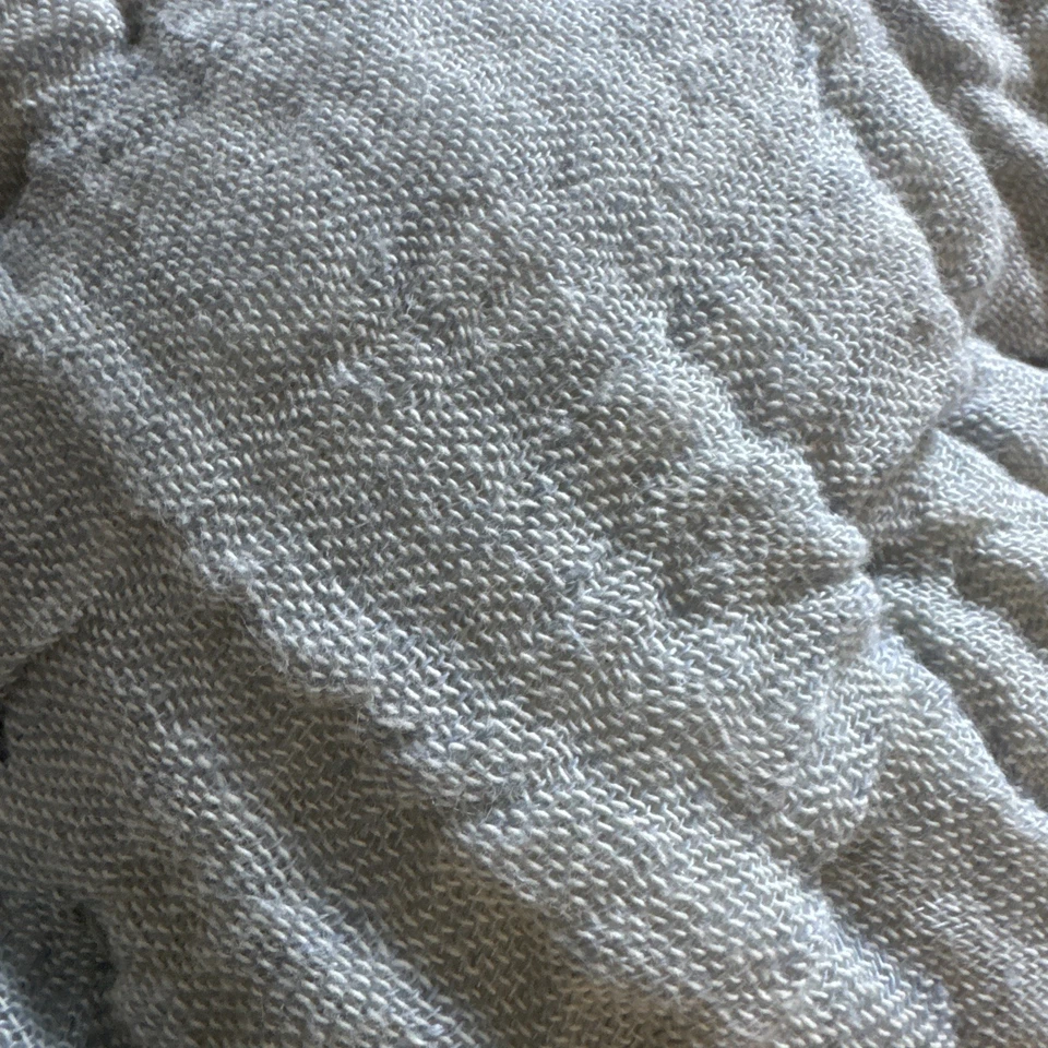 Edredón acolchado Pottery Barn Cloud lino algodón edredón King 2 sham azul cambray Foto 3 de 4