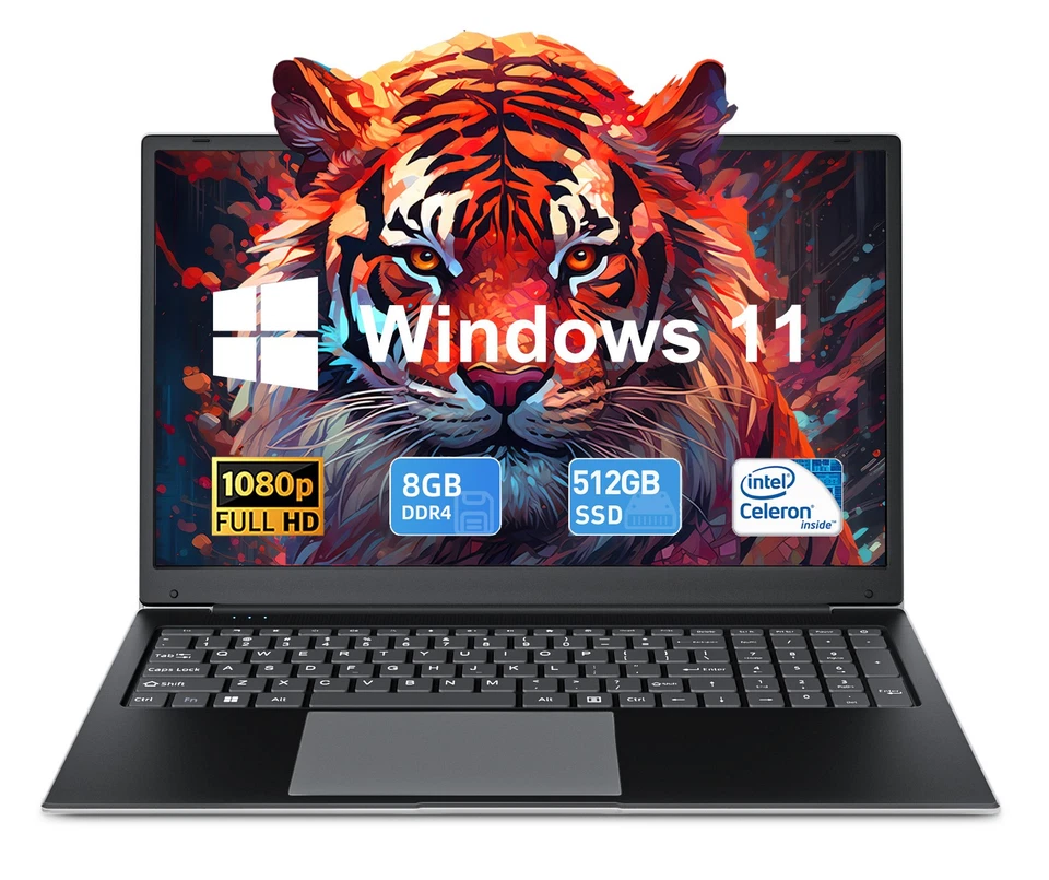 Laptop empresarial con Windows 11 de 17 pulgadas con SSD Intel Celeron de 128 GB / 256 GB / 512 GB Foto 4 de 4