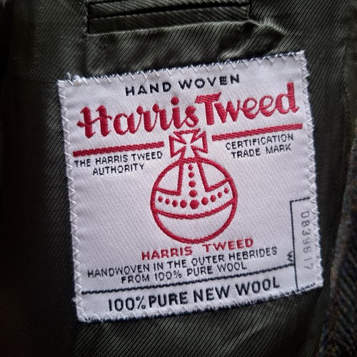 Marks & Spencer, Vintage 90s Marks & Spencer Harris Tweed Blazer Wool Jacket UK 44S EU 56 IBM Pin