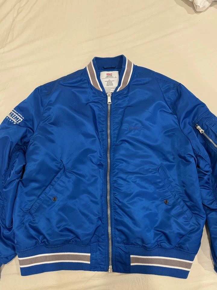 Supreme Second To None Ma-1 Jacket Blue - Image 2 of 4