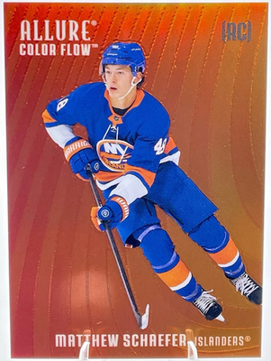 2025-26 Allure Hockey Matthew Schaefer Color Flow Red-Orange