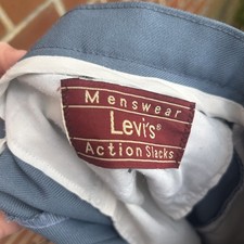 Levi's Men's Vintage Action Slacks Dress Office Pants Greyish Blue