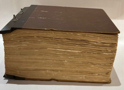 VINTAGE ledger journal HUGE size old ephemera book accounting hardware store