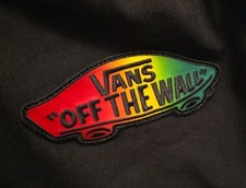 Rare VANS Off the Wall Old Skool Backpack Blk W/ Rainbow Patch  Stitching