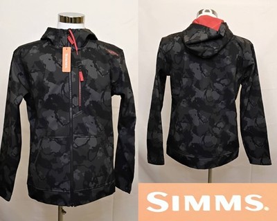 Simms Rogue Hoody Men's M Regiment Camo Carbon Full Zip Fleece
