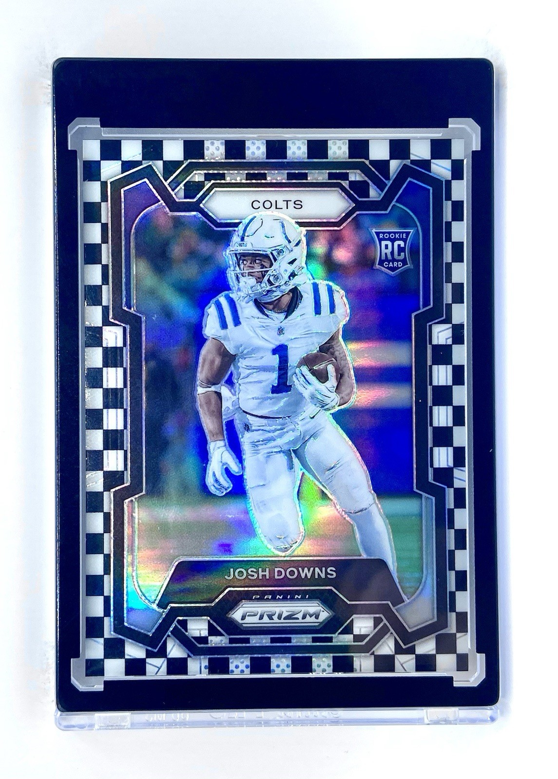 2023 Panini Prizm Josh Downs Black & White Checkerboard Case Hit RC SSP #345