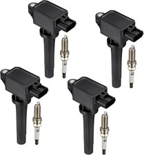 Set of 4 Ignition Coil Pack UF656 and Iridium Spark Plugs 93501 4-Pack Compat...