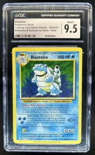 2023 Pokemon Classic Blastoise & Suicune ex Deck Holo #003/034 CGC 9.5