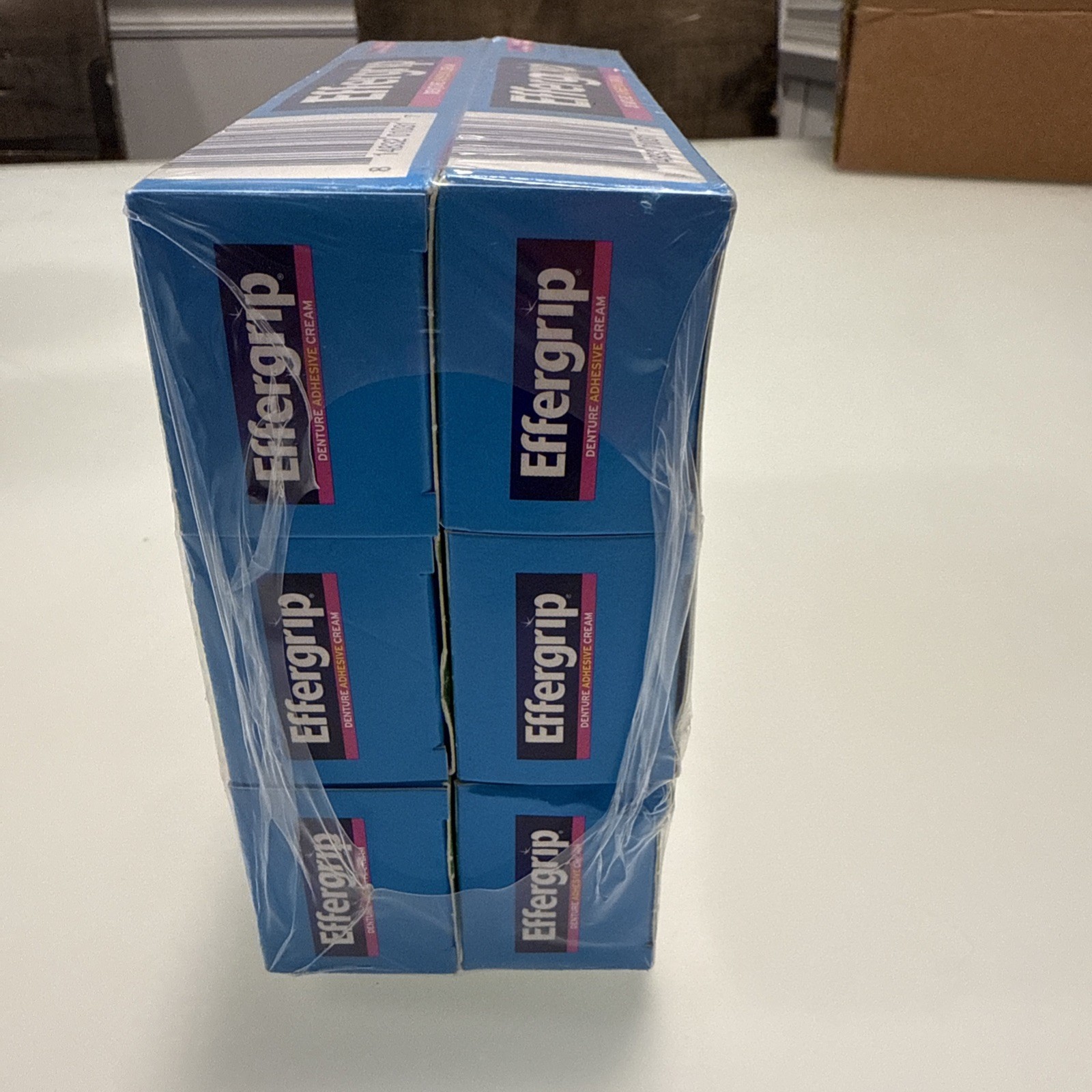 Effergrip Denture Adhesive Cream Extra Strong Holding Power 2.5 oz (Pack of 6!)