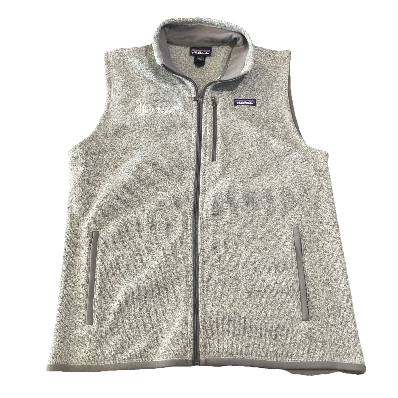 Patagonia Better Sweater Vest Men Large Gray Full Zip Camping Hiking Fishing EUC