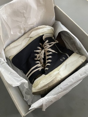 Rick Owens DRKSHDW Abstract High Sneakers Black Milk_Size 42/US 9