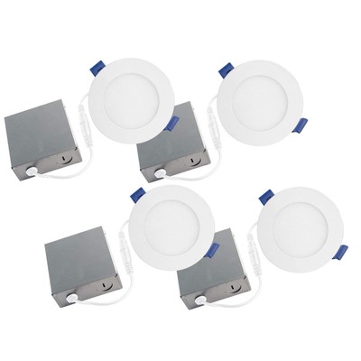 SLDSKB4W4 Slim Disk Recessed LED Lighting Kit (Pack of 4)