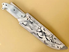 Busse Combat Forsaken Mistress Blizzard Cerakote with Custom Ramos Sheath 