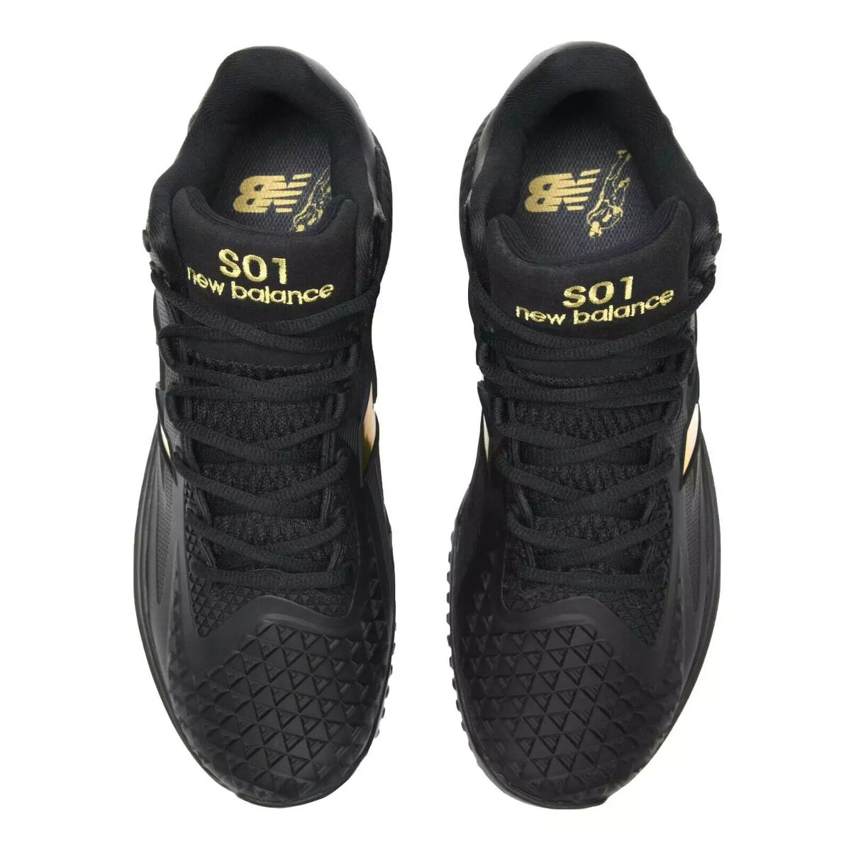 Size 9.5 - New Balance Ohtani 1 TF Black Metallic Gold for Size 9.5 - New Balance Ohtani 1 TF Black Metallic Gold for