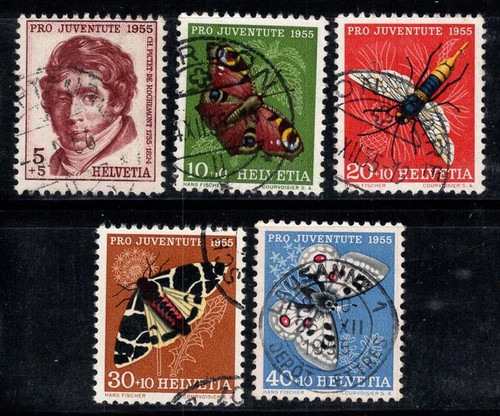 Schweiz 1954 Mi. 618-622 gebraucht 100% Schmetterlinge, Pro Juventute