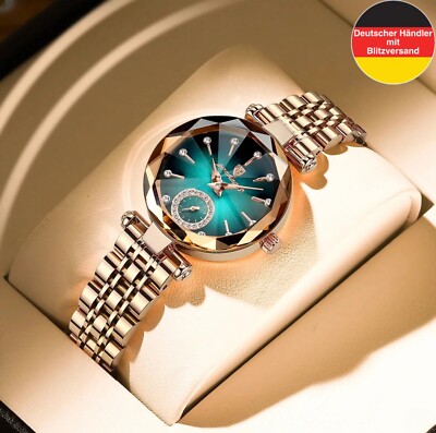 POEDAGAR 719 Damen Quarzuhr Miyota Fashion Funkelnde Uhr mit