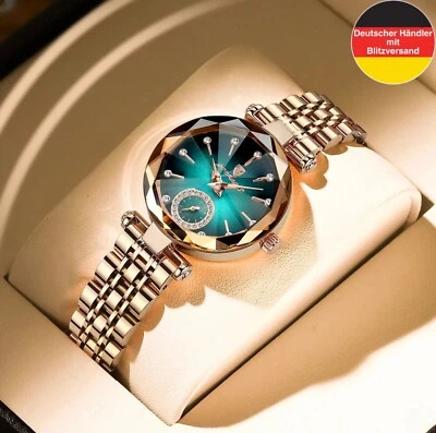 POEDAGAR 719 Damen Quarzuhr Miyota Fashion Funkelnde Uhr mit Gliedearmband - Bild 1 von 4