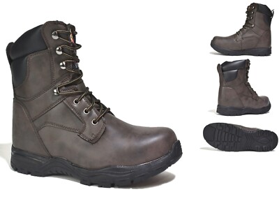 HERREN SICHERHEIT PPE STIEFEL STAHLKAPPE KNÖCHEL SCHNÜREN KAMPF ARMEE SCHUHE GRÖßEN 6,5-12