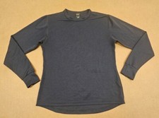 Vintage LL Bean Grey Base Layer Polyester Long Sleeve Mens Sz-Med Shirt USA MADE