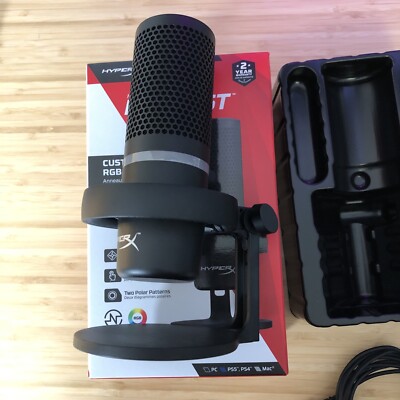HyperX DuoCast RGB USB Condenser Gaming Microphone for Streaming PC PS5 PS4 Mac