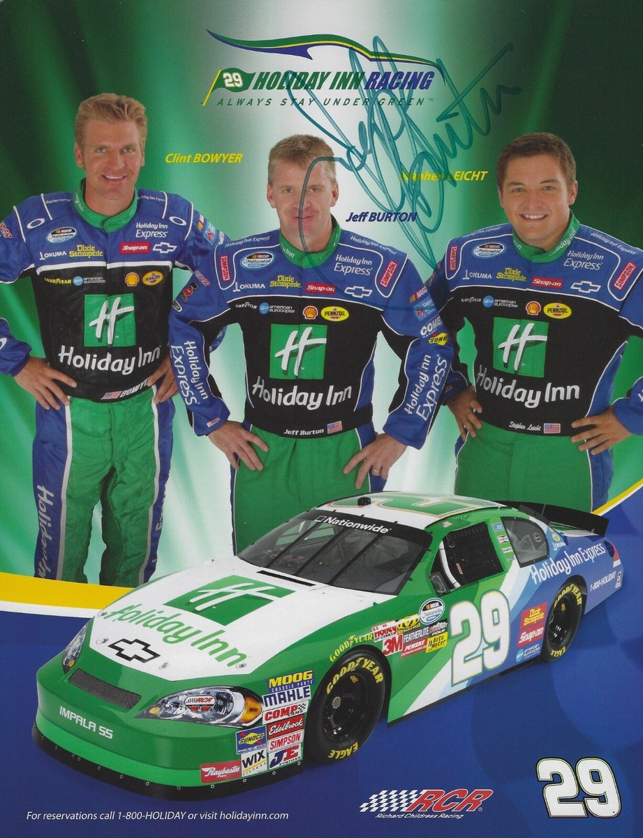 Jeff Burton Autographed Signed 8.5x11 Hero Photo Card - NASCAR