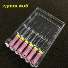 5 Packs Dental K-Files 25mm #06 Stainless Steel Endo Root Canal Hand Files