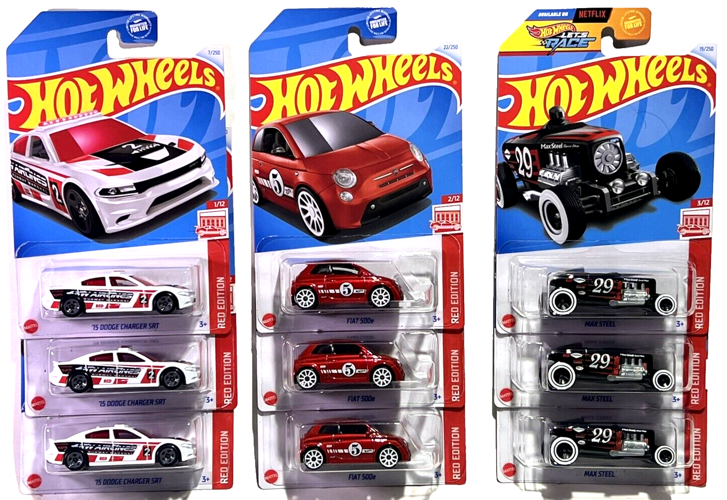 2024 Hot Wheels Red Edition Lot of 9 #1-3 Target Exclusives 3 Each