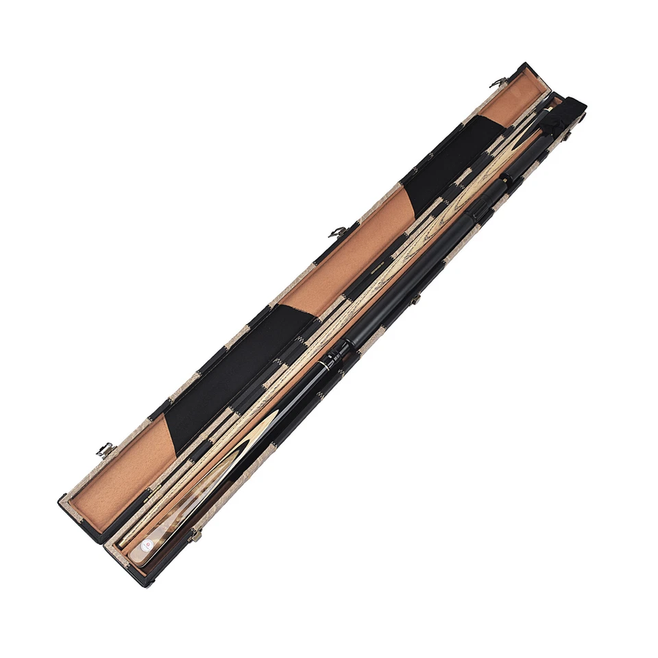 WAYMARK Handmade Snooker Cues 57" 9.5mm 19.5oz 3/4 Snooker Cue & Case Burl Ebony - Image 4 of 4