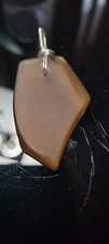 Beach glass pendant in silver
