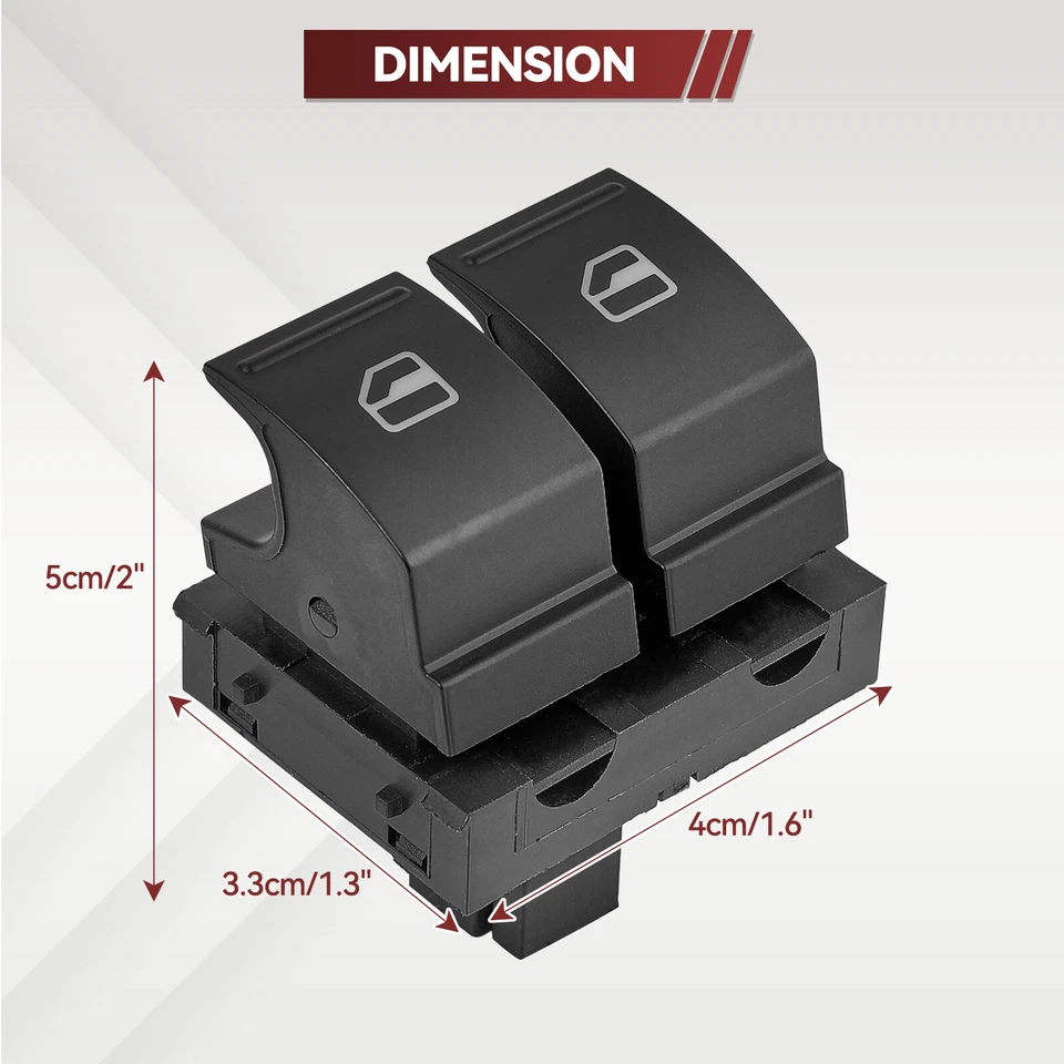 Master Window Switch Control For VW Golf MK5 Plus Caddy 2K Jetta EOS Passat B6 - Image 4 of 4