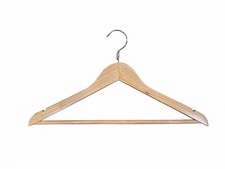 40 Pack Wooden Clothes Hangers with Cascade Triangle Ring, Space Saving, New