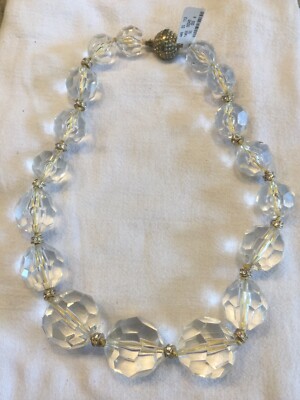 NEU MIT ETIKETT NEIMAN MARCUS Kristall LUCIT STATEMENT HALSKETTE MIT KRISTALLEN 20'' $ 225