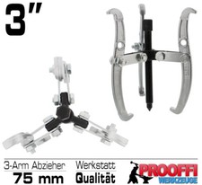 3-Arm Kugellager Abzieher Ausdrücker 75 mm Für Innen Außen Lager KD10115