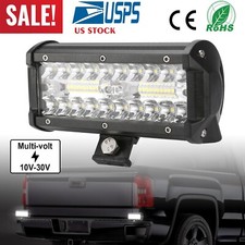 7 Led Light Bar 120w 12000lm Led Work Light Pods Offroad Driving Light Decor