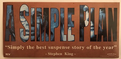 A Simple Plan (Ein einfacher Plan) Aufkleber Sticker '98-Sam Raimi-Stephen King