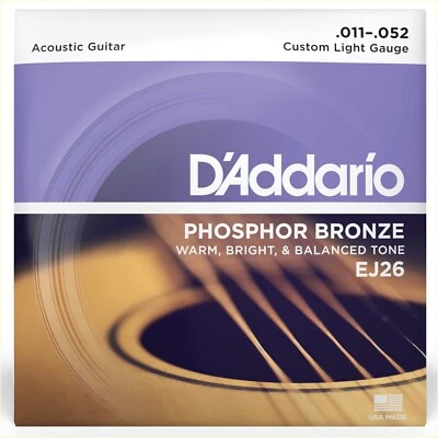 Daddario EJ26 | 011-052 | Corde per chitarra western in bronzo fosforoso