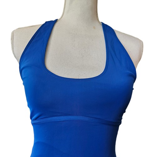 Fabletics Small Gabriella Royal Blue One Piece Swimsuit Laceup Back Snatched - Picture 12 of 14