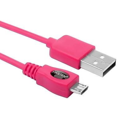 USB A to Micro USB Charge. Insten Hot Pink. 6 Ft.