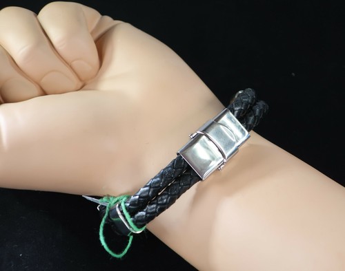 JJB048 Bracciale Uomo Acciaio Inox Placcato Oro Nero con Zirconi Cubici - Foto 4 di 9