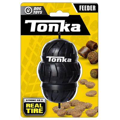 Tonka Tri-Stack Tread Feeder Dog Toy, Lightweight, Durable and Water Resistan...